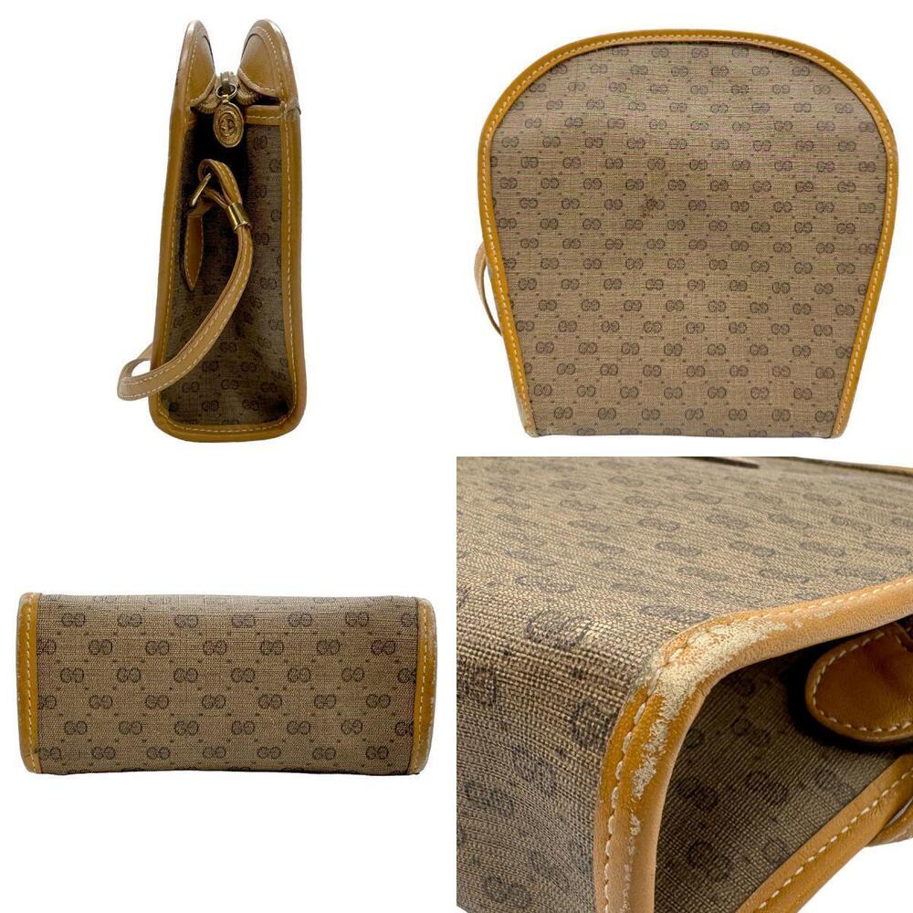 Gucci Brown Shoulder Canvas Bag Crossbody Brown